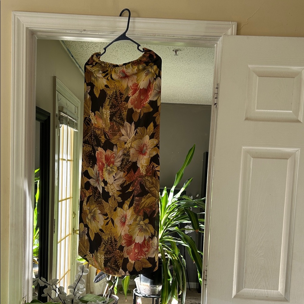 Van Heusen Floral Skirt - Black, Yellow, Red, Pink